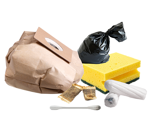 Kuvert, cigarettfimp och tandborste.