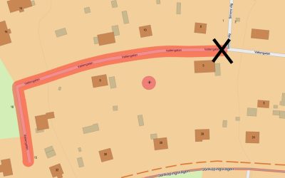 Vattengatan stängs av för trafik väster om Simons väg 5–14 oktober